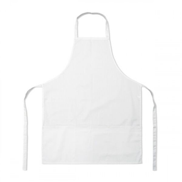 White full Apron with Pocket Thumbnail