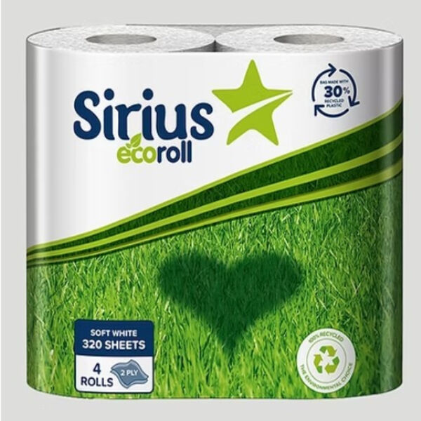 Toilet rolls 320sht (2ply white) Ecoroll 36 rolls Thumbnail